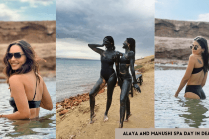 Alaya And Manushi in Dead Sea