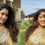 Janhvi Kapoor को साड़ी में देखकर फैंस को श्री देवी की याद आ गई।