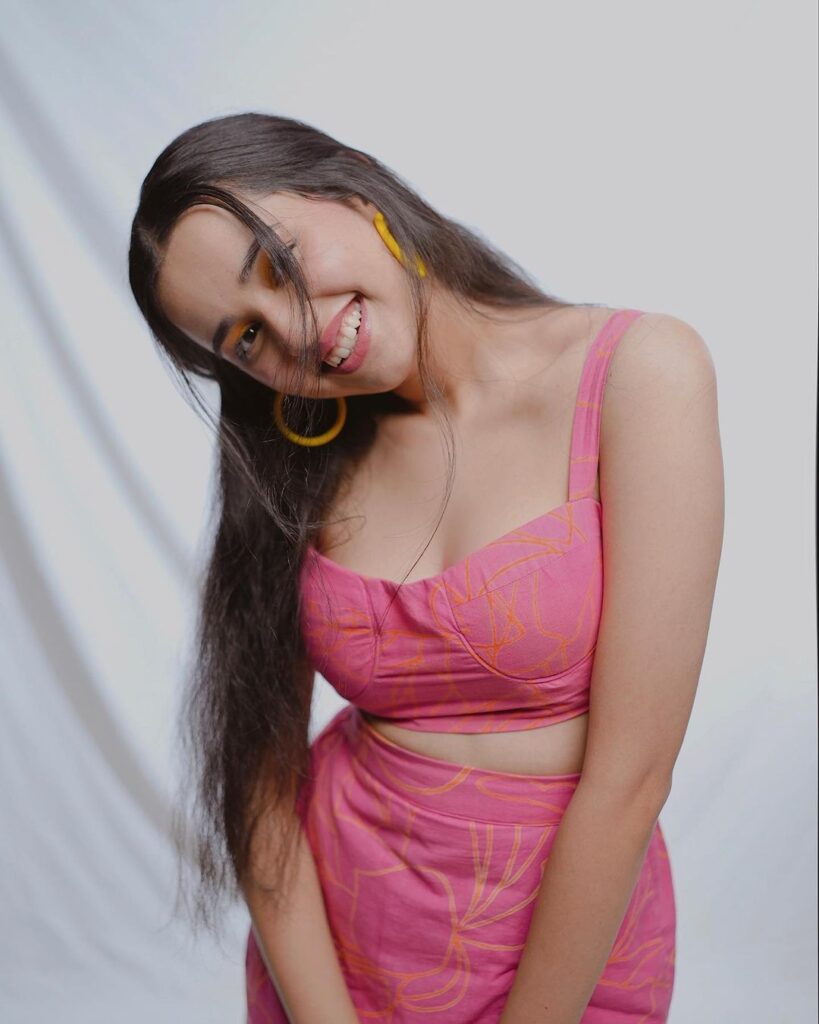 Ankita Chhetri Instagram influencer in pink dress