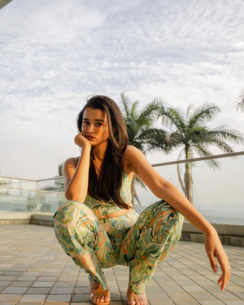 Ankita Chhetri Instagram influencer in squat position pose