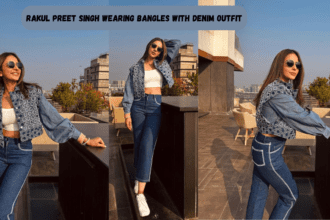 Rakul Preet Singh Wearing Bangles With Denim Outfit