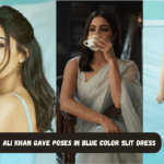 Sara Ali Khan Gave Poses In Blue Color Slit Dress