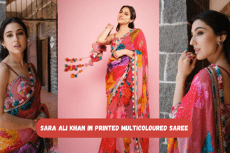 Sara Ali Khan In Printed Multicoloured Saree