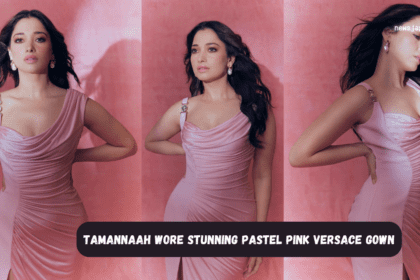 Tamannaah Wore Stunning Pastel Pink Versace Gown