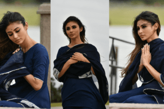 Mouni Roy Looked Stunning In Blue Suit See Photos