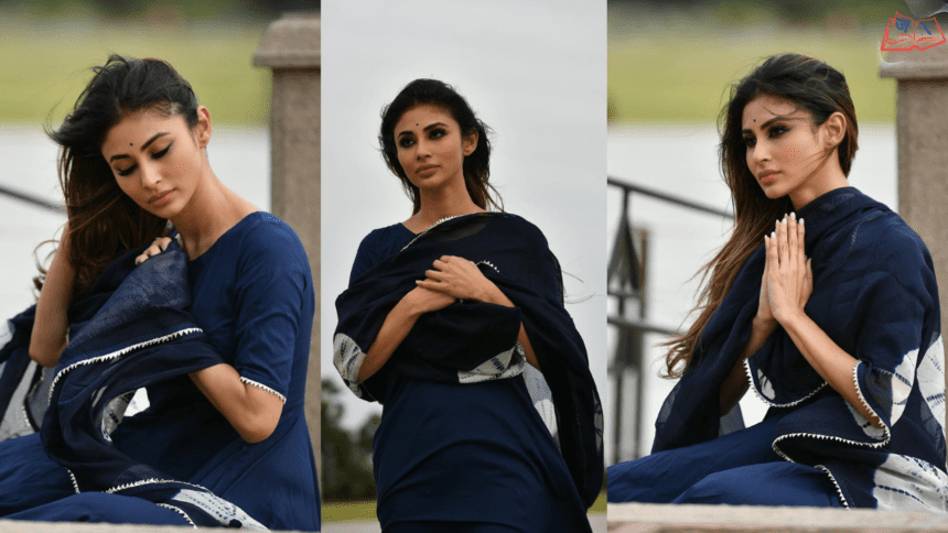 Mouni Roy Looked Stunning In Blue Suit See Photos