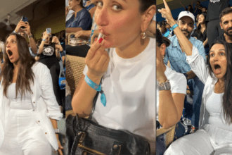 Neha Dhupia Schoking Reaction In Cricket Stadium
