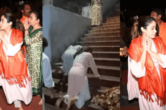 On Gudi Padwa Janhvi Kapoor Reached Siddhivinayak
