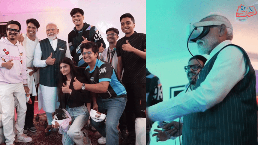 PM Modi Meets Indian Top Gamers Plays VR-PC Games