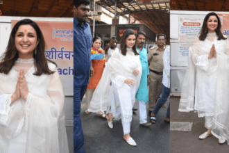 Parineeti Chopra Reached Siddhivinayak Temple-PHOTOS