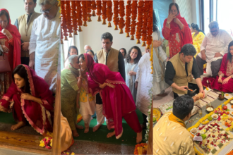 Raashi Khanna Seen Doing Puja With Her Family Photos