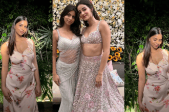Suhana Khan Showed Her Style In Low Neckline Dress