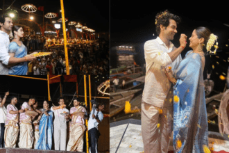 Mr And Mrs Mahi Performed Ganga Aarti in Varanasi