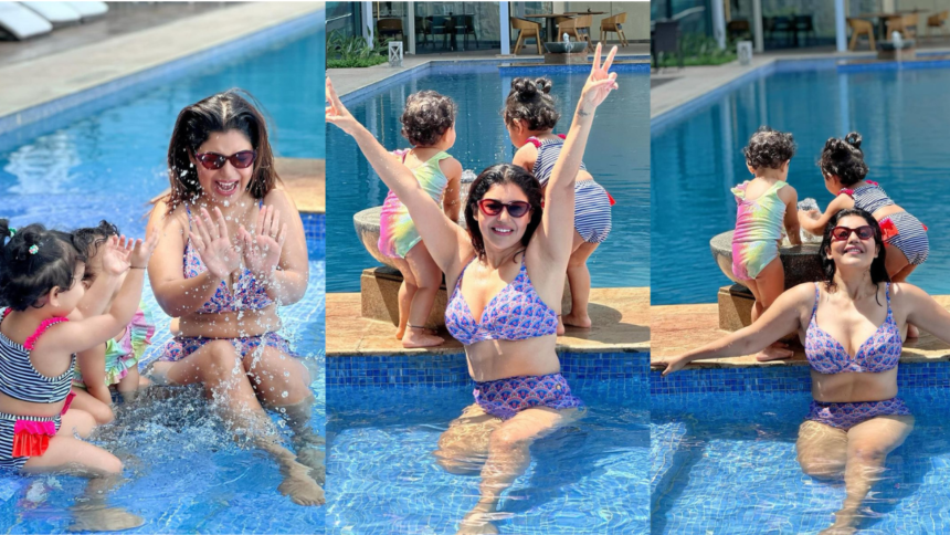 Wife Of Gurmeet Enjoyed Pool Party With Daughters