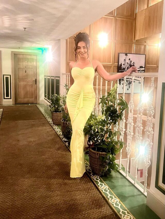 Seerat Kapoor dazzles in striking yellow ensemble, flaunting her curves flawlessly