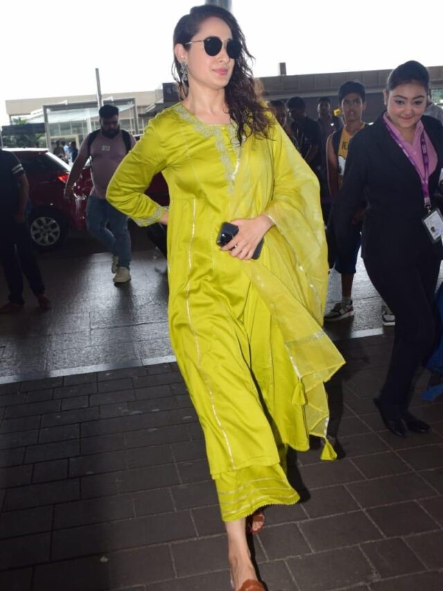 Pragya Jaiswal looks glamorous in ethnic Suit as she heads to commence the shoot of her next film!