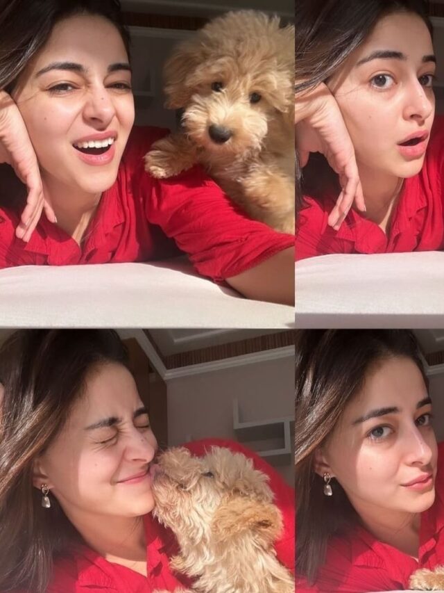 Ananya Panday shared Cute pics with her pet, Riot!