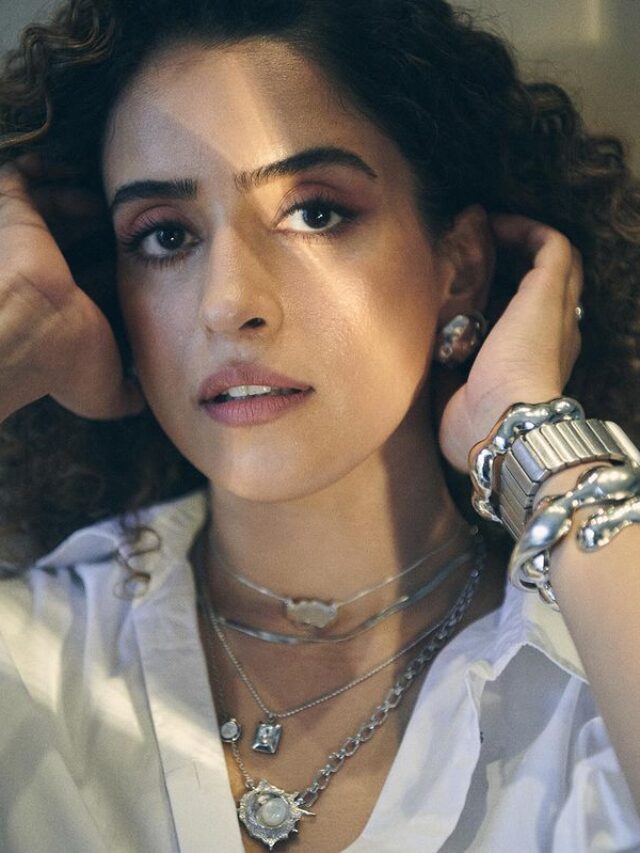 Sanya Malhotra Giving summer vibes In white shirt and denim combination Outfit.