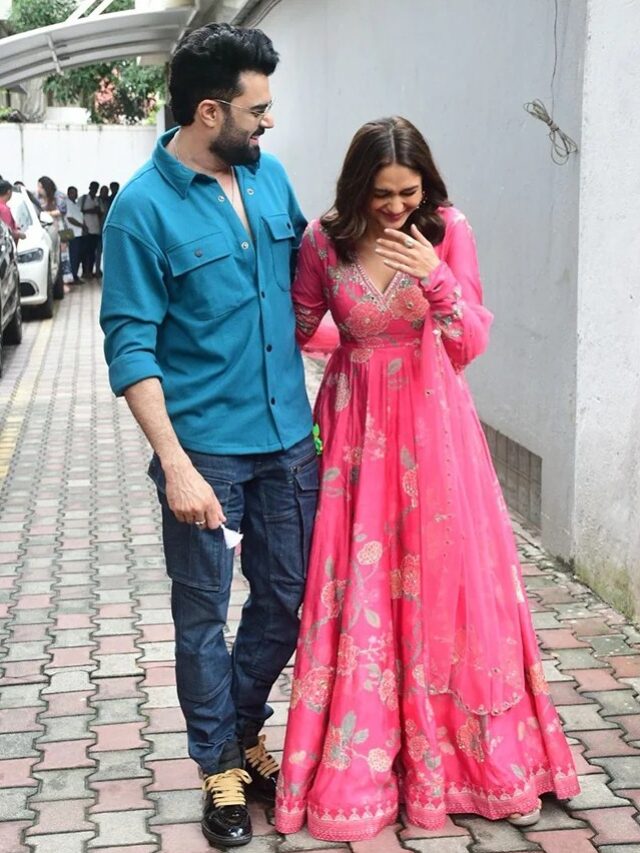 Mrunal Thakur and Manish Paul were Spotted at Tips office in Mumbai on Tuesday