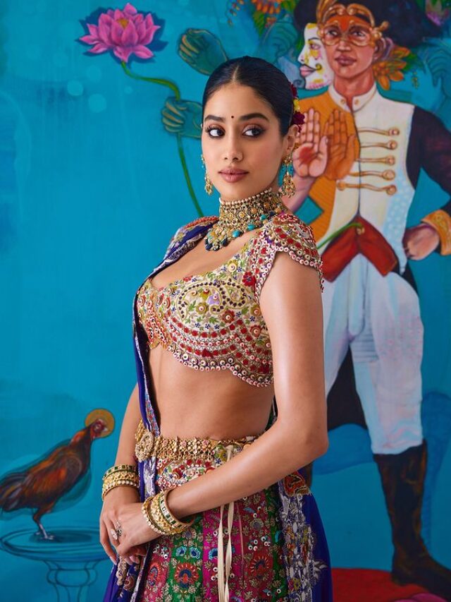 Janhvi Kapoor Create dazzle in a multi-coloured lehenga at Anant Ambani and Radhika Merchant’s mehendi ceremony