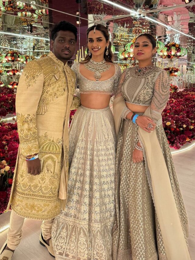 Miss World Manushi Chhillar’s unseen moments from Anant Ambani wedding are pure Bliss! Her Beauty and laughter with Atlee and his wife are a treat to behold!