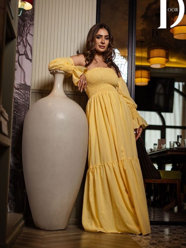 Glamorous Alankrita Sahai oozes positive Vibes and ‘Lovely’ glow in her latest yellow off-shoulder gown.