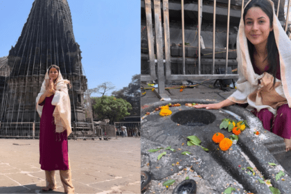 शिवरात्रि पर त्र्यंबकेश्वर मंदिर पहुंचीं शहनाज गिल