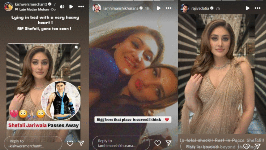 Celebrities Mourn On Shefali Jariwala's death