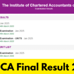 ICAI CA Final Result 2025