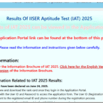 IISER IAT 2025 Results Out