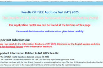 IISER IAT 2025 Results Out