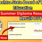 MSBTE Summer Diploma Results 2025
