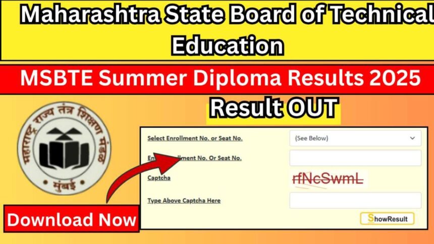 MSBTE Summer Diploma Results 2025