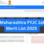 Maharashtra FYJC admission 1st merit list 2025