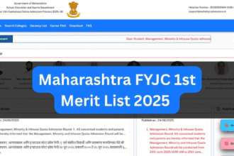 Maharashtra FYJC admission 1st merit list 2025