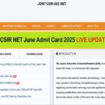 CSIR NET जून 2025 Admit Card जारी