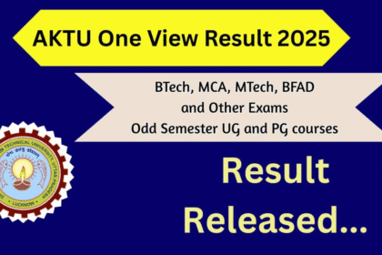 AKTU One View Result 2025 for odd semester exams