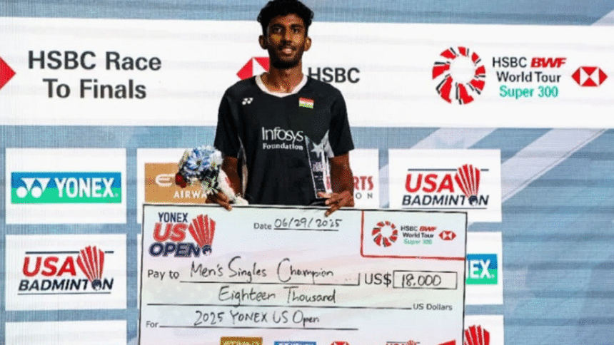 Ayush Shetty won the US Open badminton title