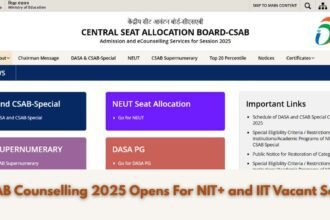 CSAB Vacant Seats 2025: जानें NIT, IIIT और GFTI में खाली सीटों के लिए कैसे करें आवेदन