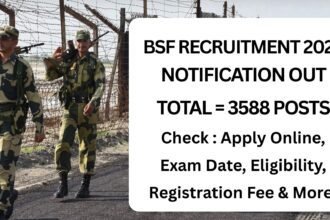 BSF Constable Tradesman भर्ती 2025: 3,588 पदों पर निकली वैकेंसी, आवेदन की अंतिम तिथि 23 अगस्त