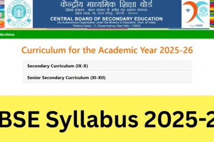 CBSE / State Board Syllabus 2025 – Latest Updates