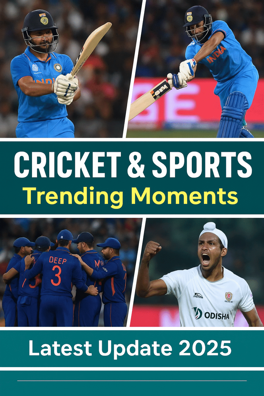क्रिकेट और स्पोर्ट्स – सोशल मीडिया पर ट्रेंडिंग पल (Latest Update 2025)
