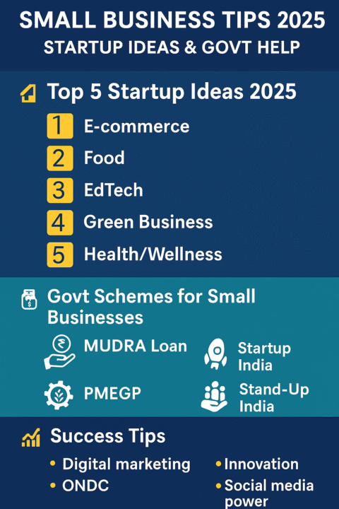 Small Business Tips 2025 – Startup Ideas & Govt Help