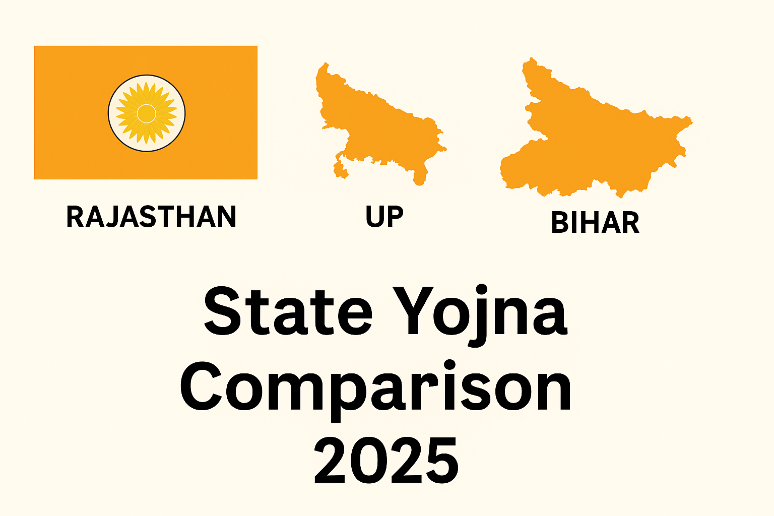 State Yojna Comparison 2025 | राजस्थान vs उत्तर प्रदेश vs बिहार