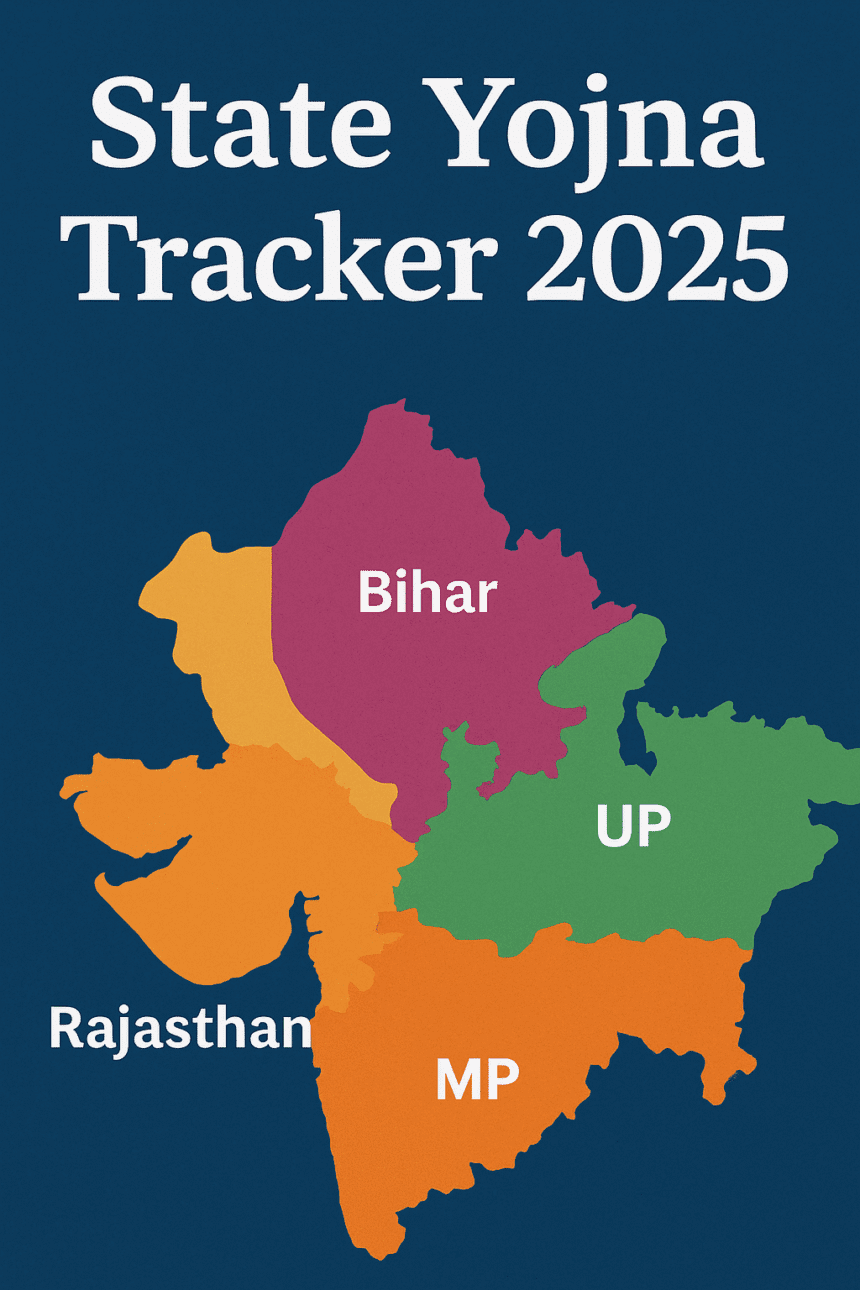State Yojna Tracker 2025 – राजस्थान, बिहार, उत्तर प्रदेश और मध्य प्रदेश की प्रमुख योजनाएँ