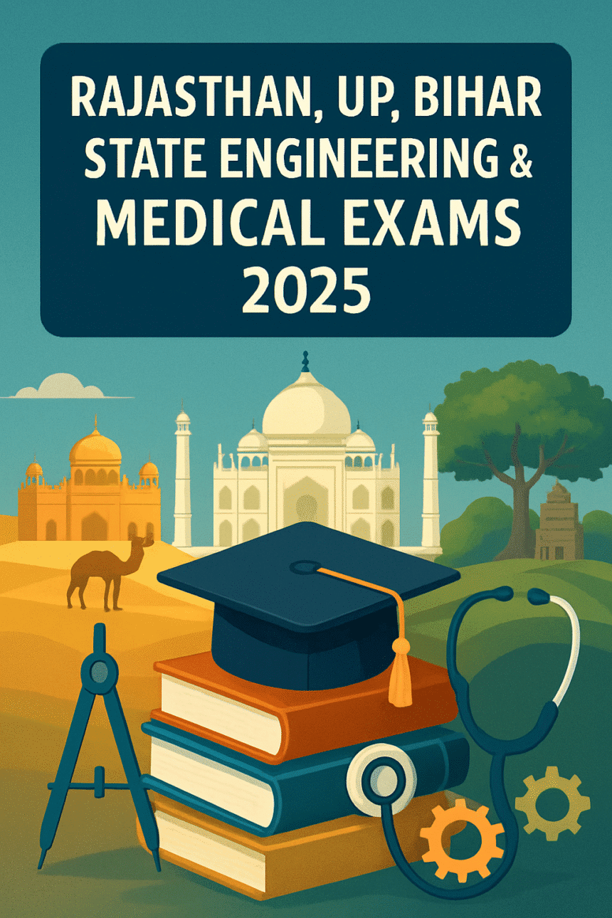 State Engineering & Medical Exams 2025 – राजस्थान, यूपी और बिहार के छात्रों के लिए गाइड
