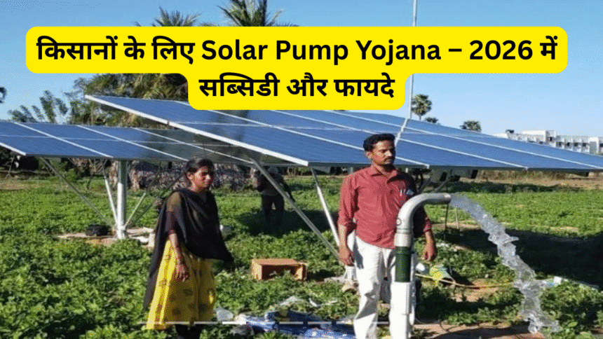 किसानों के लिए Solar Pump Yojana – 2026 में सब्सिडी और फायदे