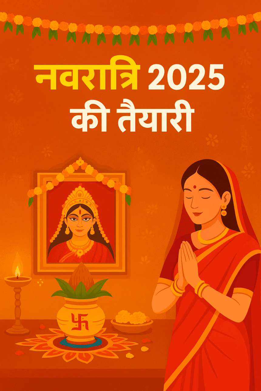 नवरात्रि 2025 तैयारी गाइड | पूजा सामग्री, व्रत भोजन और सजावट टिप्स