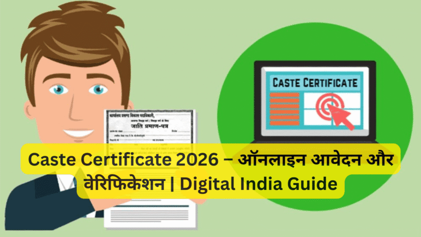 Caste Certificate 2026 – ऑनलाइन आवेदन और वेरिफिकेशन | Digital India Guide