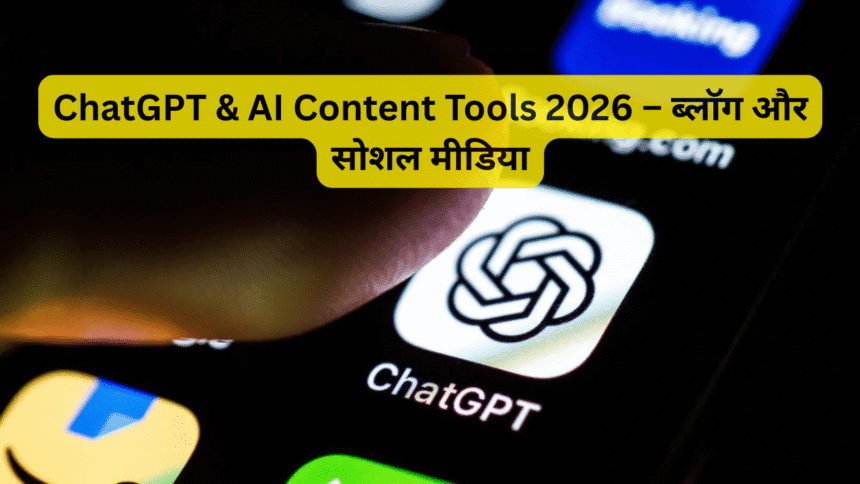 ChatGPT & AI Content Tools 2026 – ब्लॉग और सोशल मीडिया